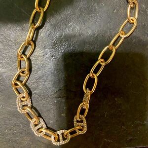Gold chain link necklace